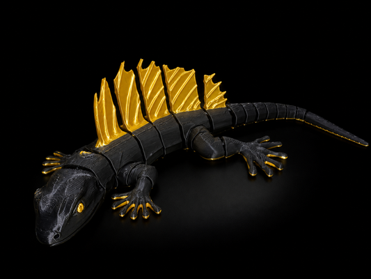 Articulated Frill-Neck Lizard