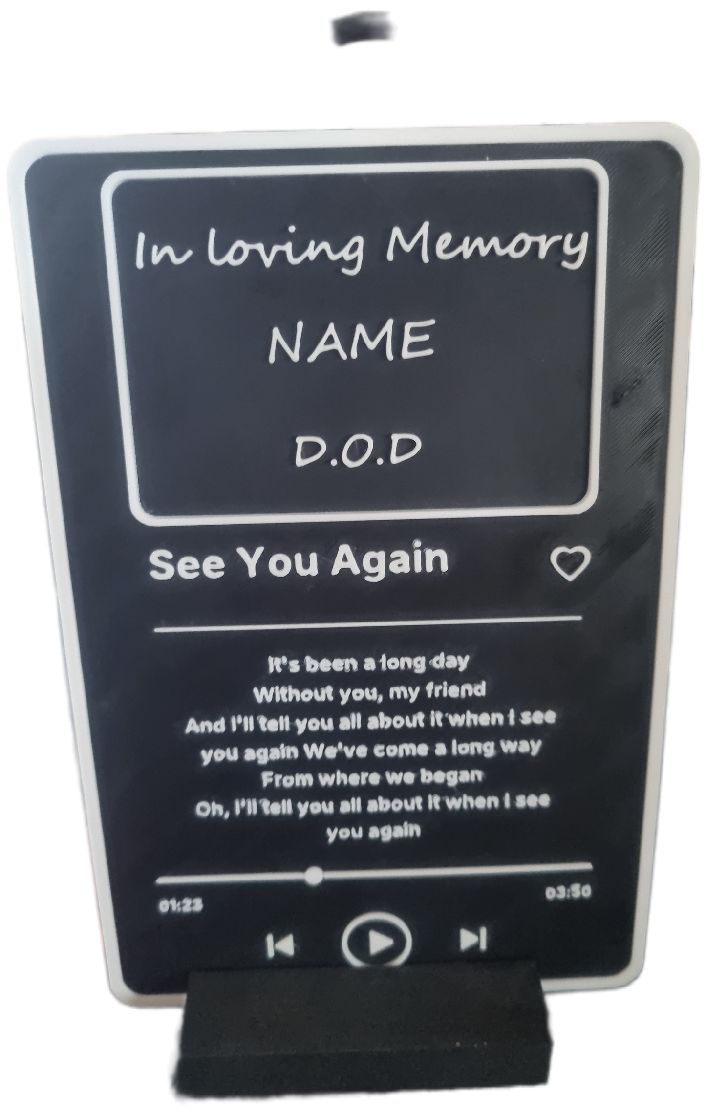 ❤️ Fully Customisable Memorial & Keepsake Plaque ❤️